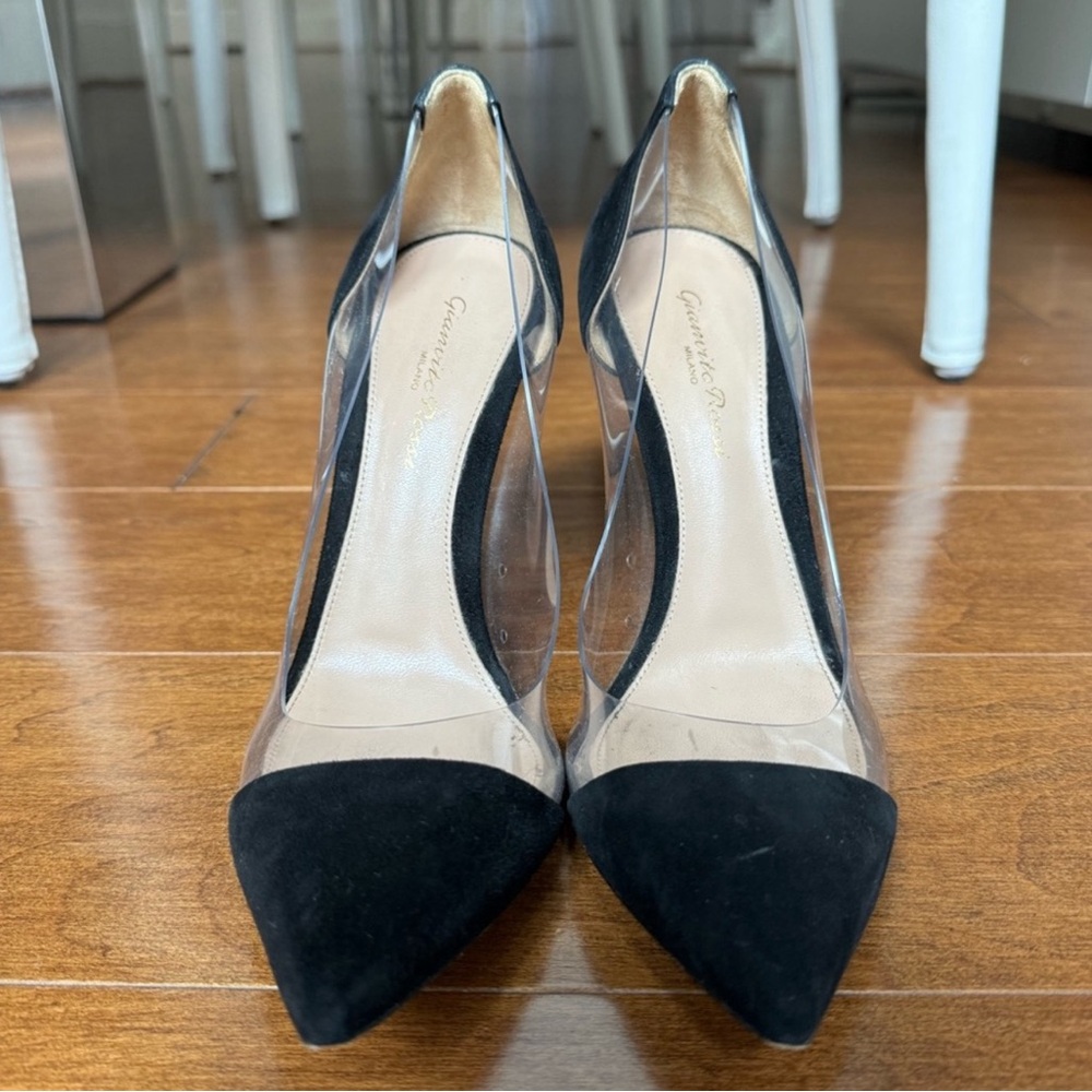 Gianvito Rossi Black and Clear Heels - Picture 4 of 5